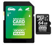 GOODRAM MicroSDXC 64GB 95MB/s M3AA-0640R11-DD - 309242 - zdjęcie 1